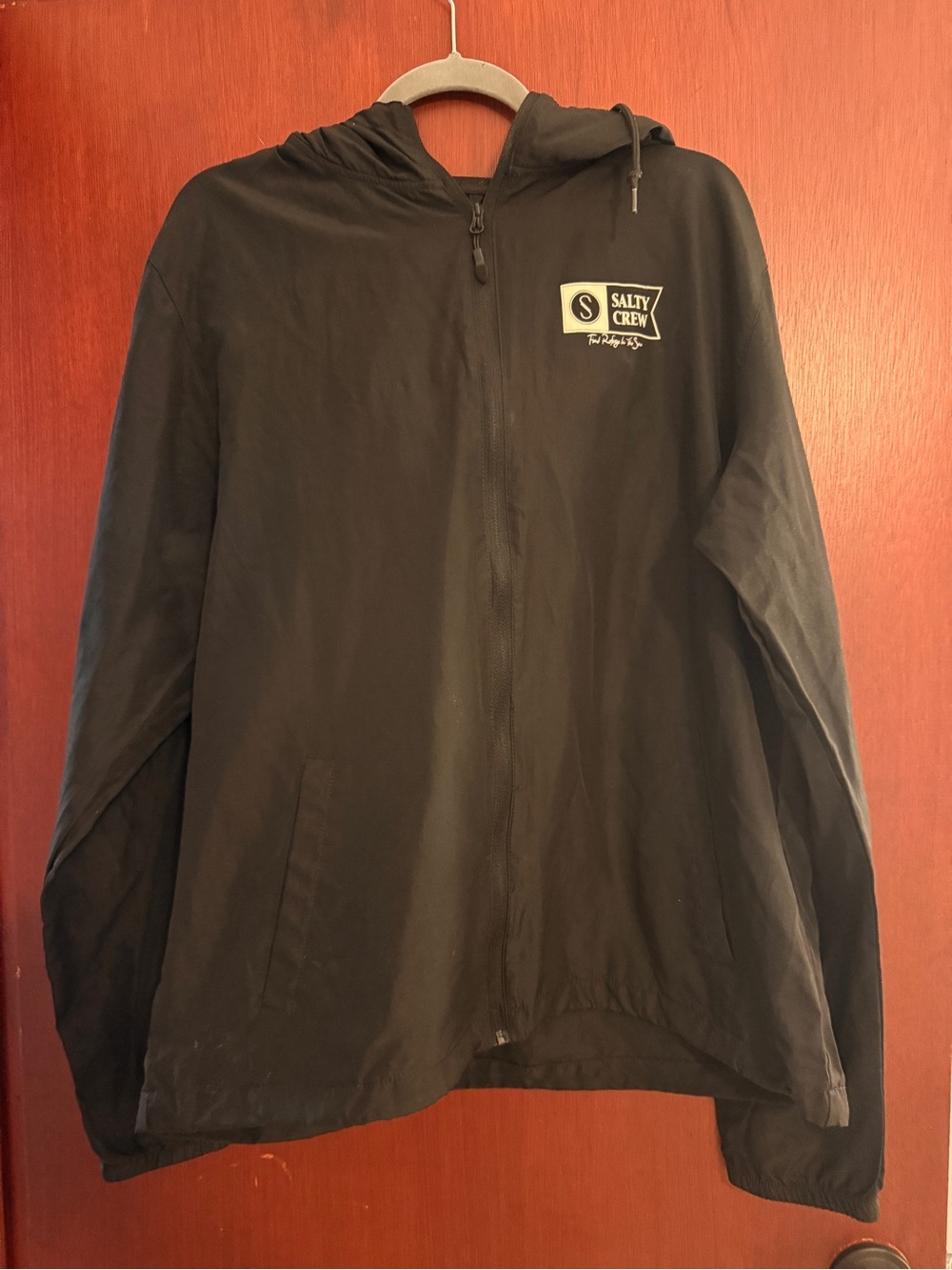 Salty Crew Black Hooded Zip Jacket